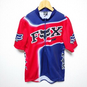 USA製 希少モデル FOX Racing ビンテージ ハーフジップ サイクリングシャツ レーシングシャツ ジャージ MTB BMX フォックスレーシング