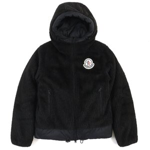 未使用品△MONCLER モンクレール 2023年製 TEJAT テジャト ロゴワッペン フード付き リバーシブル ダウンジャケット ブラック 1 正規品