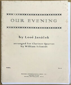 ヤナーチェク われらの夕べ (クラリネット四重奏) 輸入楽譜 Janacek Our Evening 洋書