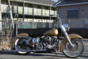 ★☆ショベルヘッド1974FLH1200 検R7/7!本気のカスタム!インナースロットル チョロスタイル チョッパー KUSTOM☆★