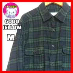 usa古着 GOODIELLOW ネルシャツ チェック グリーン ブラック M