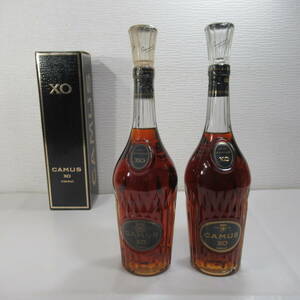 未開栓 CAMUS カミュ XO ロングネック 700ml COGNAC/コニャック ブランデー2本 0728A