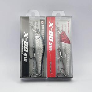 メガバス X-80 SW 2個セット 未開封 GG BORA ＆ GG RED HEAD X80 ハチマル MEGABASS サーフ シーバス Jerkbait 超高比重タングステン