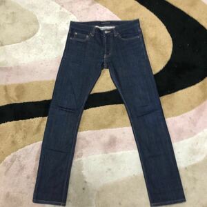 ラウンジリザード 6672 セルビッチ ストレッチ デニム ノンウォッシュ インディゴ SELVADGE STRETCH DENIM x NON WASH サイズ1 スキニー