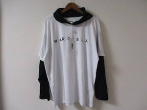 ☆MM6 Maison Margila/エムエムシックス メゾンマルジェラ☆未使用 M60222 バイカラー長袖Tシャツ サイズ：16Y 160cm~170cm フーディー