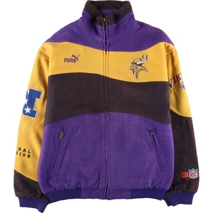 古着 プーマ PUMA NFL MINNESOTA VIKINGS ミネソタバイキングス ウールブルゾン メンズM ヴィンテージ /eaa414680