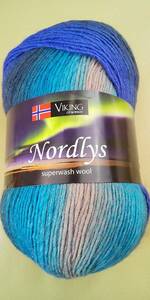 ★ 毛糸 VIKING of Nolway　バイキング ノルウェー　Nordlys #９６４ 4ply/4本撚り チャイナ製 ソックヤーン 靴下 ★