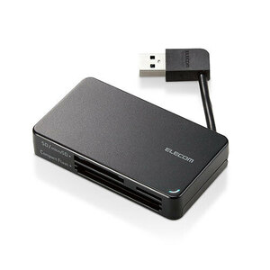 まとめ得 【3個セット】 エレコム USB3.0対応メモリカードリーダー/ケーブル収納型タイプ 約6cm ブラック MR3-K303BKX3 x [2個] /l