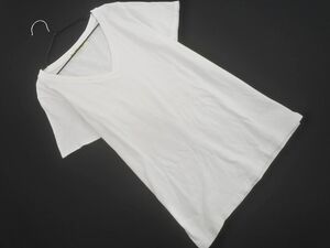 ネコポスOK Ray BEAMS レイビームス Vネック カットソー size0/オフホワイト ■◆ ☆ efc0 レディース