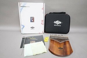 ★ Moozica Kalimba カリンバ 21キー 21音 ソリッド型 木製 ケース クロス 指サック ハンマー付 ブラウン K21SK