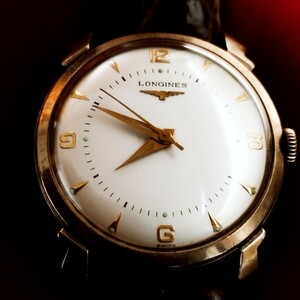 稼働品 LONGINES ロンジン アンティーク 手巻き 腕時計 箱付き ケース径約33mm