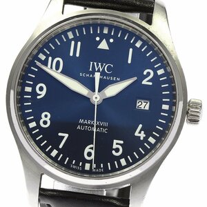 ★箱・保証書付き【IWC SCHAFFHAUSEN】IWC パイロットウォッチ マークXVIII デイト IW327010 自動巻き メンズ_740531