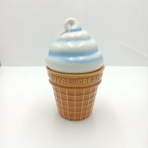 KOMADA Royal MADE IN JAPAN 陶器製 ソフトクリーム型容器 ROYAL CREAM 店舗 飾り 置物 入れ物 高さ約25センチ インテリア 食器【道楽銭函