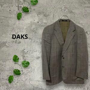 DAKS ダックス（94AB4）メンズ ジャケット リネンブレンド チェック柄