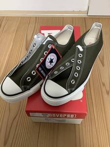 未使用　CONVERSE コンバース ALL STAR オールスター　OX JAPAN キャンパス　カーキUS7.5 26センチ　日本製　