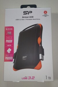 新品未開封 シリコンパワー ポータブルハードディスク Armor A30 1TB HDD ブラックSP010TBPHDA30S3K 