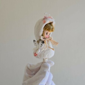 ＊miumoe＊②蝶々♪。white butterfly。♪。プチブライスsize　紋白蝶コスチューム　着ぐるみ　petiteblythe　