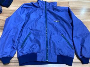 patagonia パタゴニア　p6 シェルドジャケット　バギーズジャケット　 ナイロンジャケット　８０Ｓ　デカタグ ネイビー　Ｌサイズ