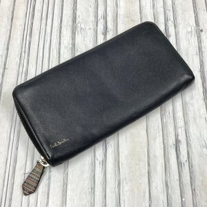 m002 H4(30) Paul Smith ポールスミス 長財布 ウォレット ラウンドジップ 小銭入れ付き 黒 ブラック