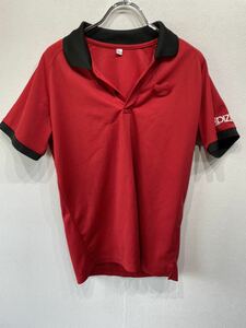 ファン必見　PIZZA-LA/ピザーラ　ポロシャツ　メンズL　赤／レッド 　レア　制服　ユニホーム　社員　従業員　G1121