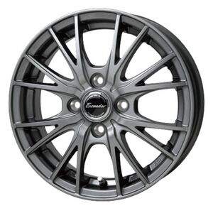 YOKOHAMA BluEarth AE-01 175/70R13 Exceeder E05 ダークシルバー 13インチ 4B+45 4H-100 4本セット