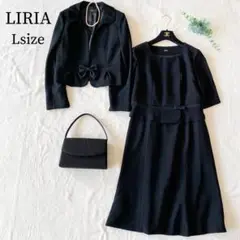 LIRIA 喪服 礼服 ブラックフォーマル セットアップ アンサンブル11号 L