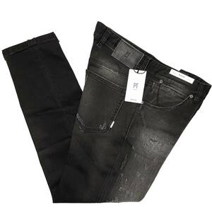 送料無料 未使用品 Pt Torino Denim ◆REGGAE◆ テーパードフィットで人気のダメージ＆リペア加工デニム 33inch (製品ウエスト85cm)