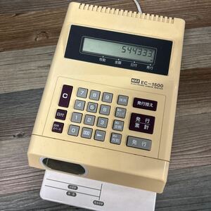 動作品 MAX マックス 電子チェックライタ EC-1500 小切手 手形 領収書 ①