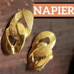 NAPIER ネイピア ビンテージ イヤリング ゴールド 鎖型 アクセサリー