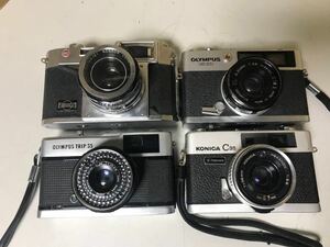 N1067/KONICA C35/ OLYMPUS 35 ECD / TRIP 35/ NEOCA 35/フィルムカメラ 4台セット　動作未確認