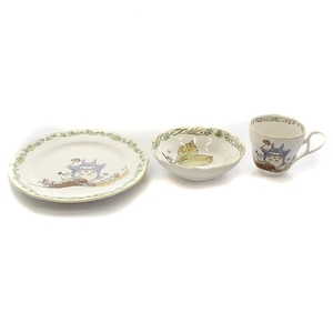 未使用品 ノリタケ Noritake スタジオジブリ となりのトトロ プレート＆カップ 3点セット 食器 お皿 白 ホワイト 緑 グリーン マルチカラー