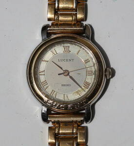 SEIKO LUCENT セイコー ルーセント レディース 腕時計 4N21-0360 ゴールド 中古 動作品