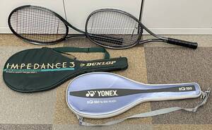 i6022HI DUNLOP IMPEDANCE 3 YONEX RQ-180 WIDE BODY ラケット2点セット ケース付 ダンロップ ヨネックス ワイドボディ テニス 硬式