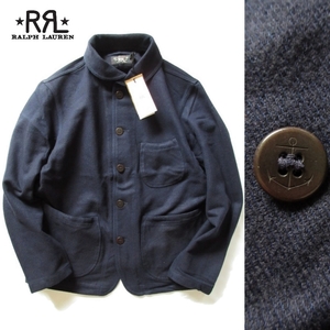 メンズ US/XS◆未使用 定価80,300円 RRL ダブルアールエル ショールカラー コットン混紡ツイル ウールジャケット EDGAR COAT インディゴ 