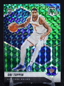 2020-21 Panini Mosaic Prizm Green Obi Toppin NBA ルーキーカード New York Knicks