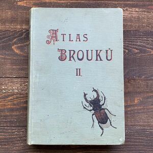 [788種類の美しい昆虫のリトグラフ]チェコの古い昆虫図鑑(ATLAS BROUKUⅡ1903年)/アンティーク ヴィンテージ ヨーロッパ 雰囲気◎/