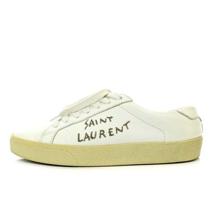 サンローラン パリ SAINT LAURENT PARIS 514161 SL/06 スニーカー COURT CLASSIC ローカット レザー 34 21cm 白 ホワイト /YO5 レディース