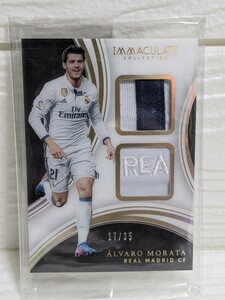 2017 PANINI IMMACULATE COLLECTION ALVARO MORATA ジャージカード アルバロ・モラタ Real Madrid レアル・マドリード 35シリ