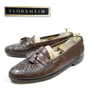 10表記　28cm相当　Florsheim フローシャイム　キルトタッセルローファー　ブラウン　革靴　茶/24.2.1/P98