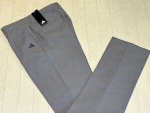 新品★アディダス ゴルフ スリーストライプス 吸汗速乾 レギュラーフィット ストレッチ ロングパンツ★春夏★グレー★w92★送料185円