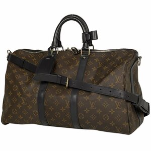 ルイ・ヴィトン Louis Vuitton キーポル バンドリエール 45 2WAY ショルダー ボストン モノグラムマカサー ブラウン M56711 メンズ 中古