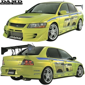 【M’s】MITSUBISHI ランサーエボリューションVIII/MR/IX CT9A (2003.1-) DAMD フルエアロ 3点(F+S+R)／／ダムド エアロ EVO8 EVO8.5 EVO9