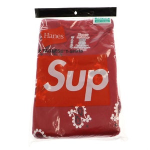 SUPREME シュプリーム 22AW×Hanes Bandana Tagless Tee ヘインズ バンダナ総柄プリント半袖Tシャツ 2枚セット レッド