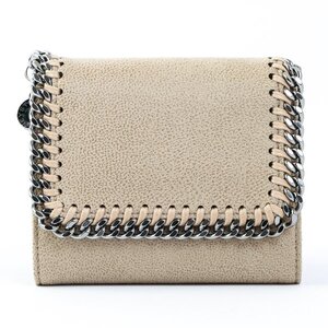 Stella McCartney ステラマッカートニー 431000 W9132 FALABELLA ファラベラ 三つ折り財布 ベージュ レディース 箱付 #32845YR