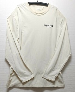 良品◆ESSENTIALS MENS TEE サイズL 長袖Tシャツ アイボリー