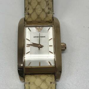 ② EMPORIO ARMANI エンポリオアルマーニ 腕時計 クォーツ AR-1655 スクエア ヴィンテージ vintage watch 現状品