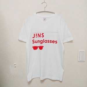 企業もの　ノベルティ　非売品　スタッフユニフォーム　JINS　Sunglasses　サングラス　Tシャツ　眼鏡　グッズ　S　220714-01