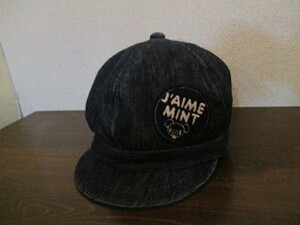 pom ponette デニムキャップ（USED）22218