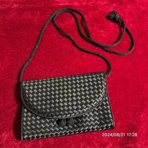 極美品 BOTTEGA VENETA ボッテガヴェネタ イントレ サテン 肩掛け ショルダーバッグ 鞄