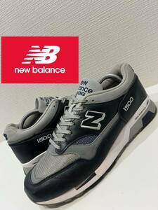 ★英国製★イングランド製★new balance★ニューバランス★M1500UC★レザー×メッシュ★チャコール★ローカットスニーカー★US9★27.0cm★